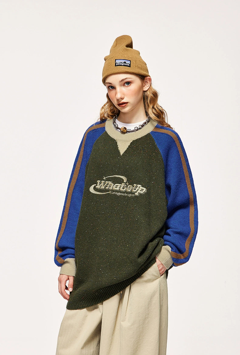 Loose Crew Neck Knitted Sweater