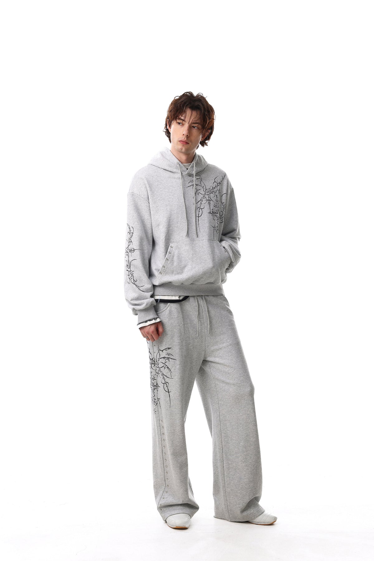 Madxmarx Gothic Cross Graphic Hoodie