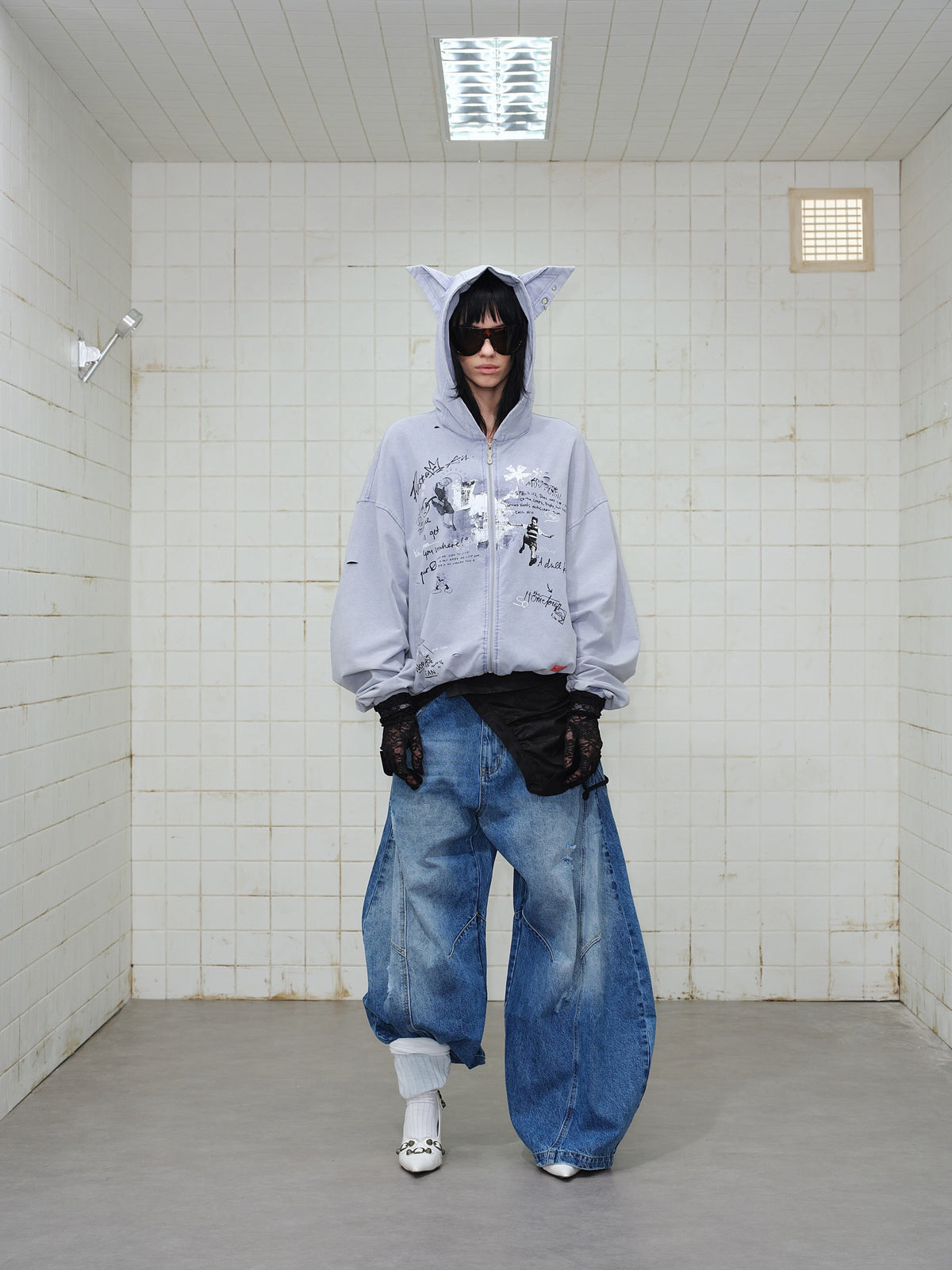 Madxmarx Gradient Graphic Zip Hoodie