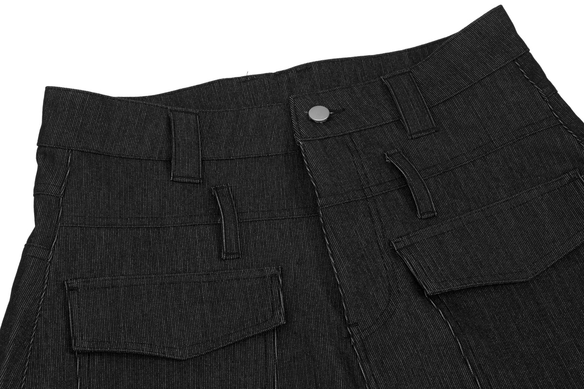 Pantalones de mezclilla utilitarios de pierna ancha Madxmarx