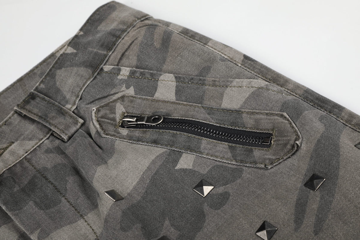 Madxmarx Studded Camo Cargo Pants