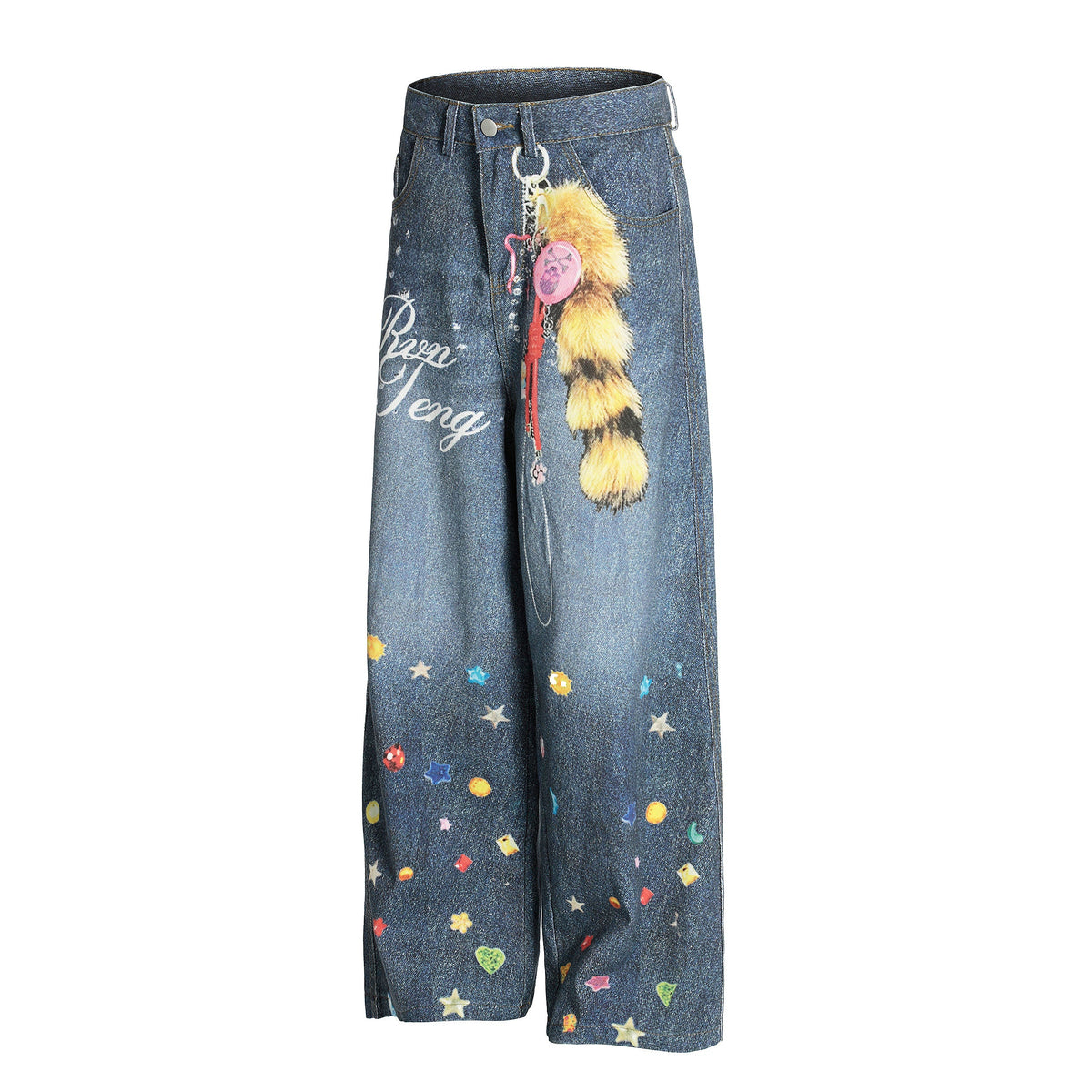 Madxmarx Gemstone Patch Wide-Leg Jeans