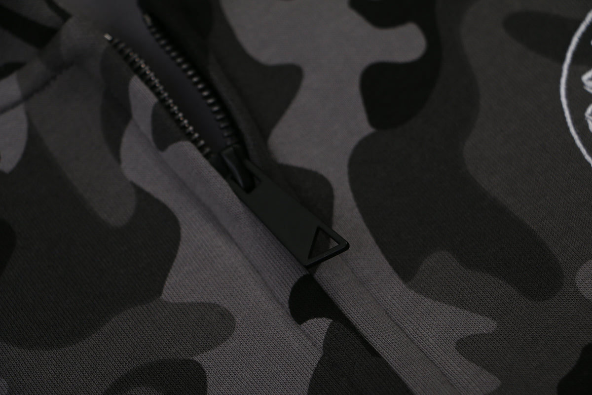 Madxmarx Camo Flag Zip-Up Hoodie