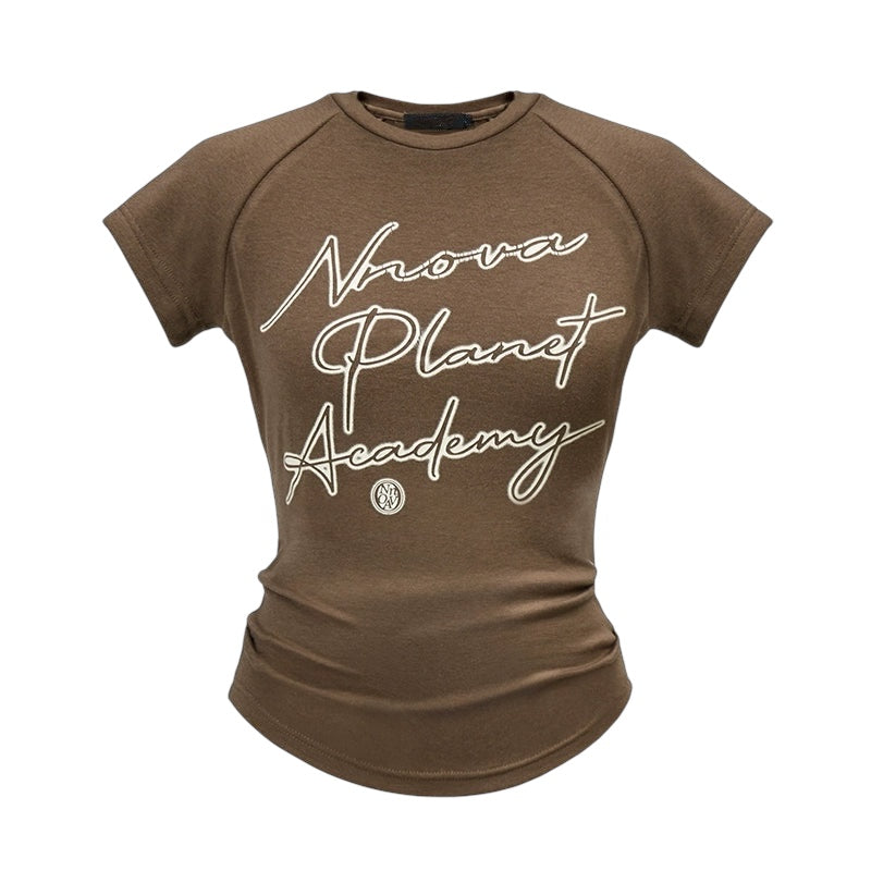 Letter Zomer Raglan T-shirt