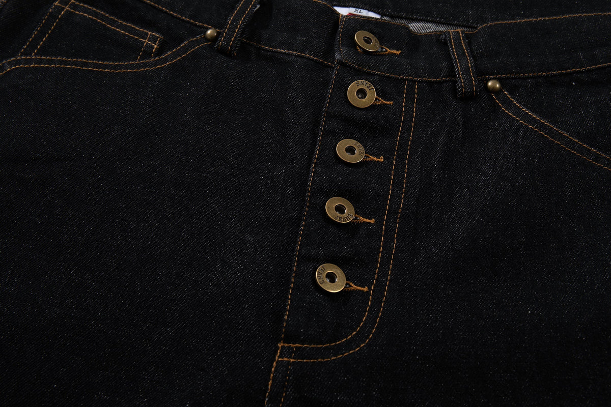 Pantalon en jean large à empiècement incurvé Madxmarx
