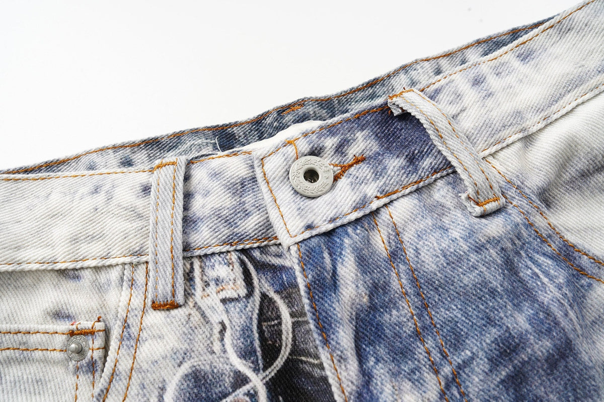 Madxmarx Distressed Patchwork Jeans