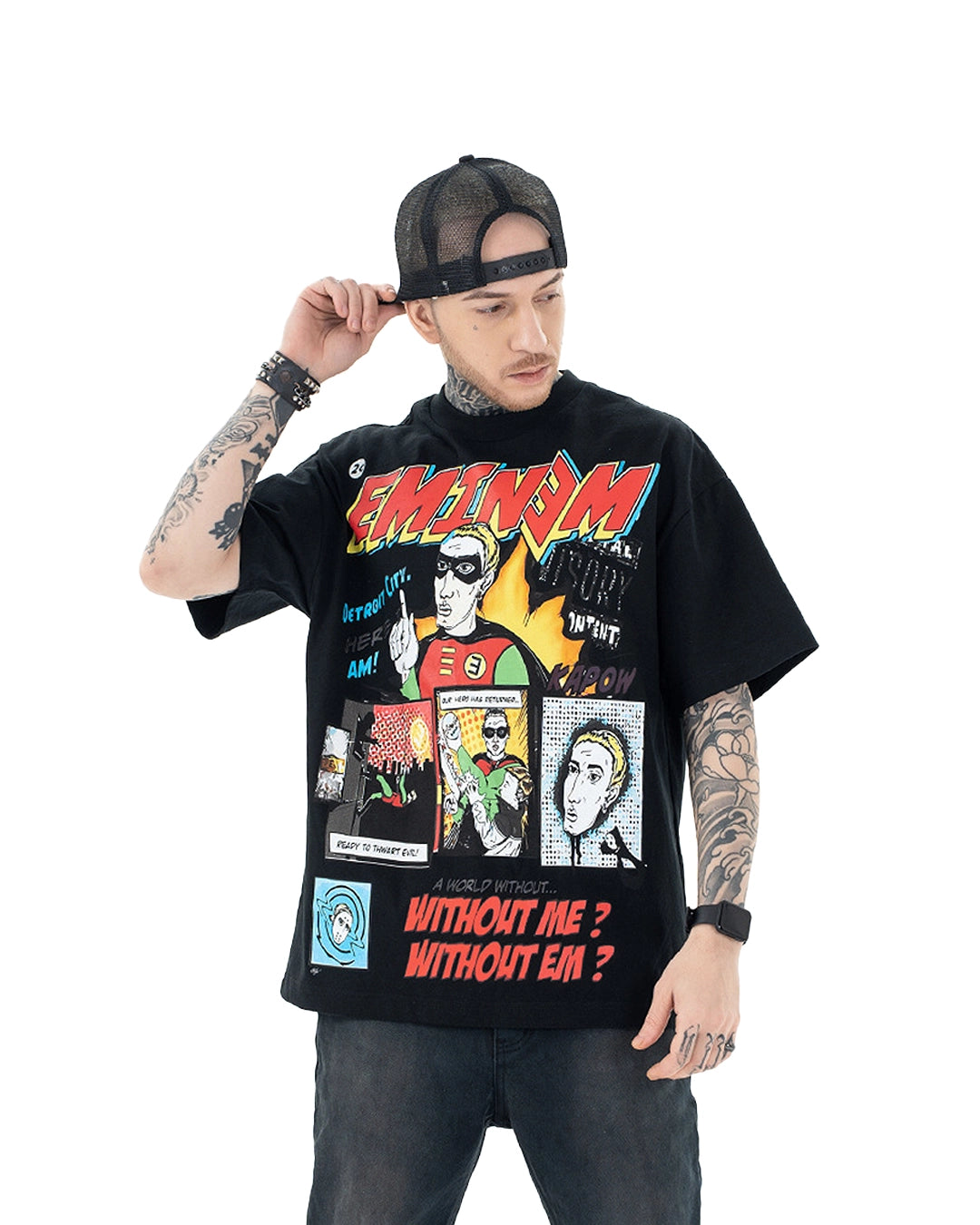 Camiseta gráfica con parodia de Eminem