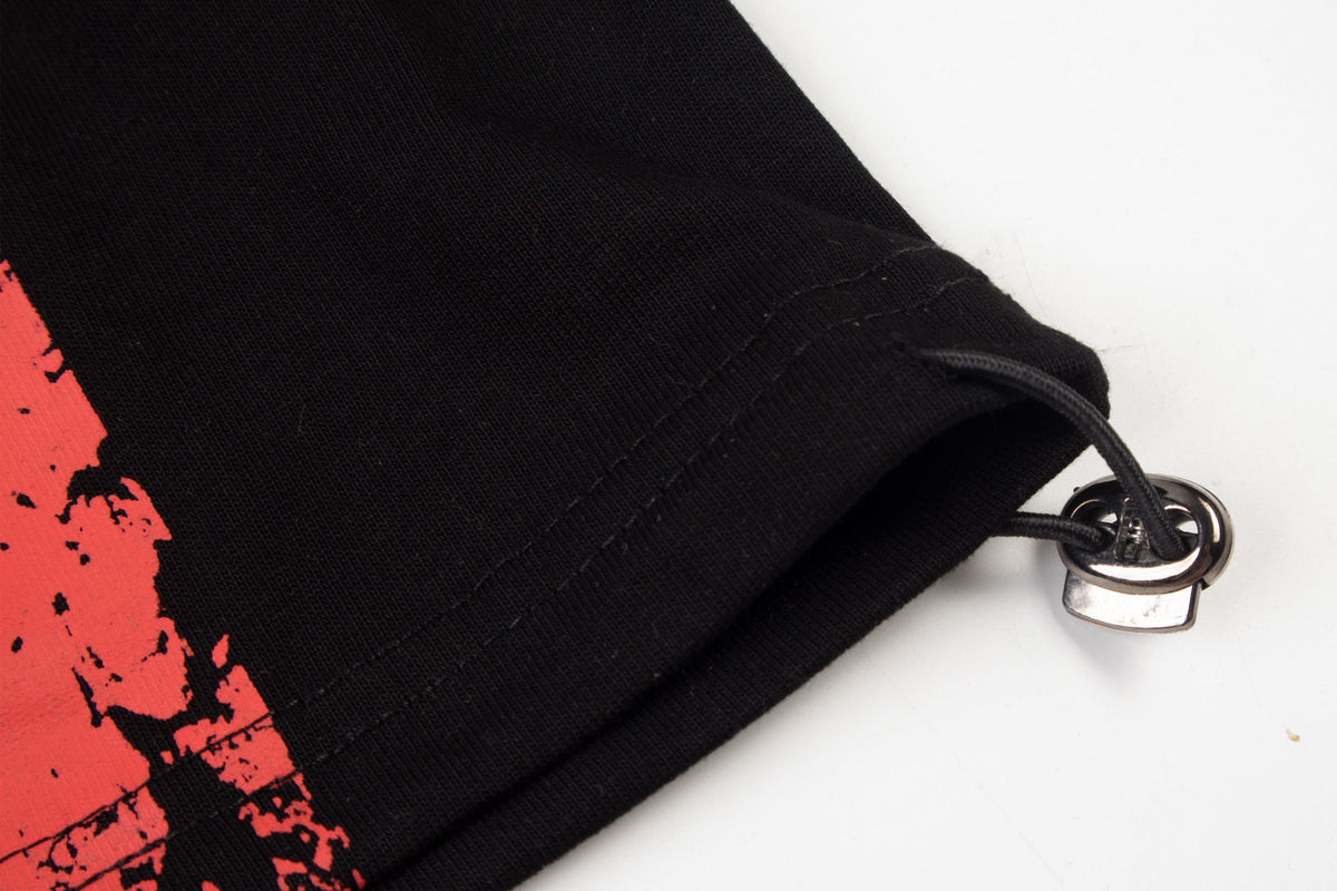 Madxmarx Layered Graphic Hooded Long Sleeve Tee