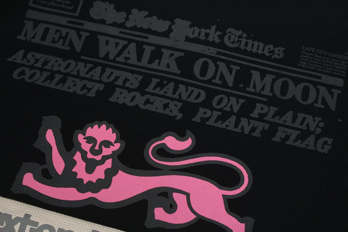 Madxmarx Vintage Newspaper Graphic Waffle Tee