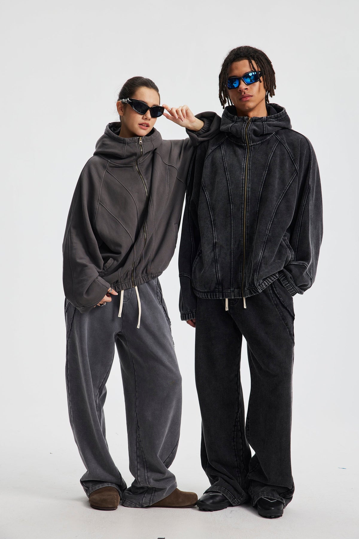 Madxmarx Curved-Seam Full-Zip Hoodie