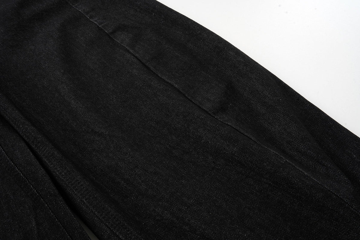 Pantalones vaqueros de pierna ancha con estampado de esqueleto de Madxmarx