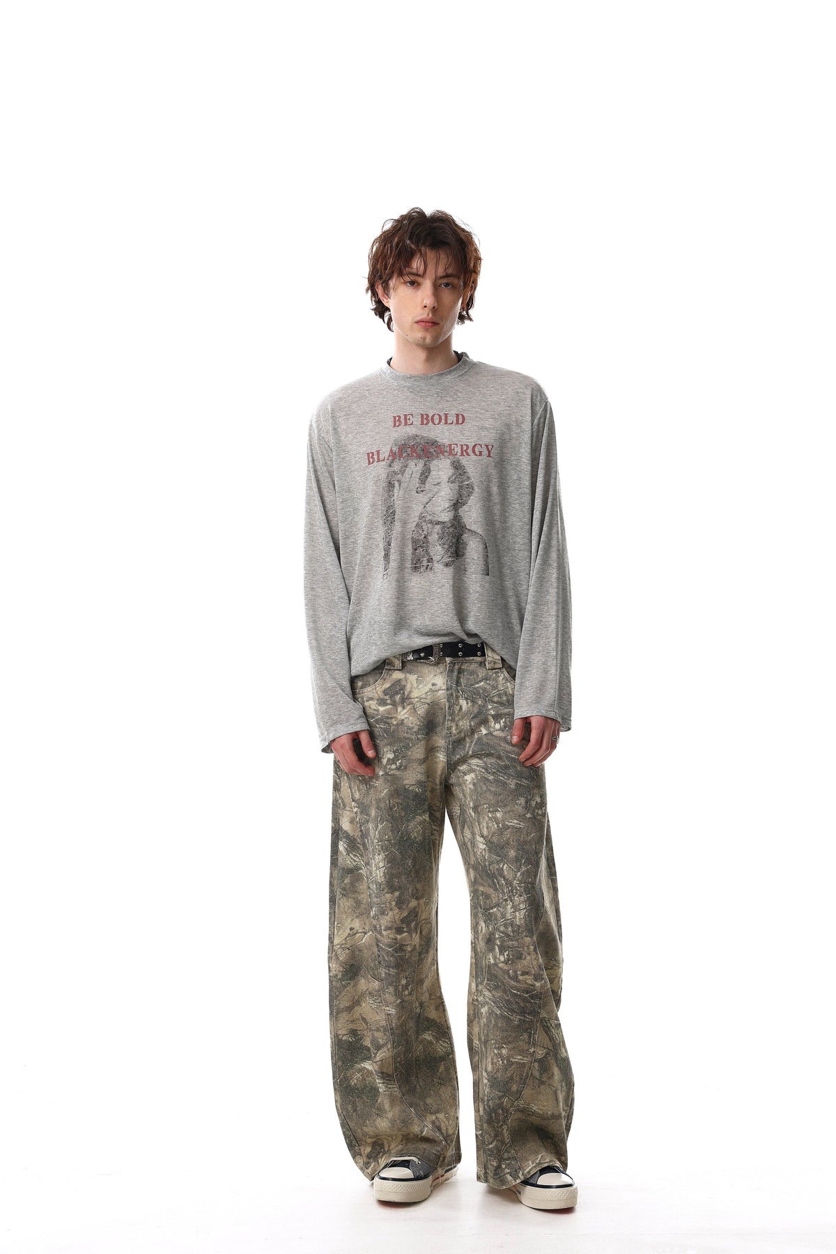 Madxmarx “Be Bold” Portrait Graphic Long Sleeve Tee