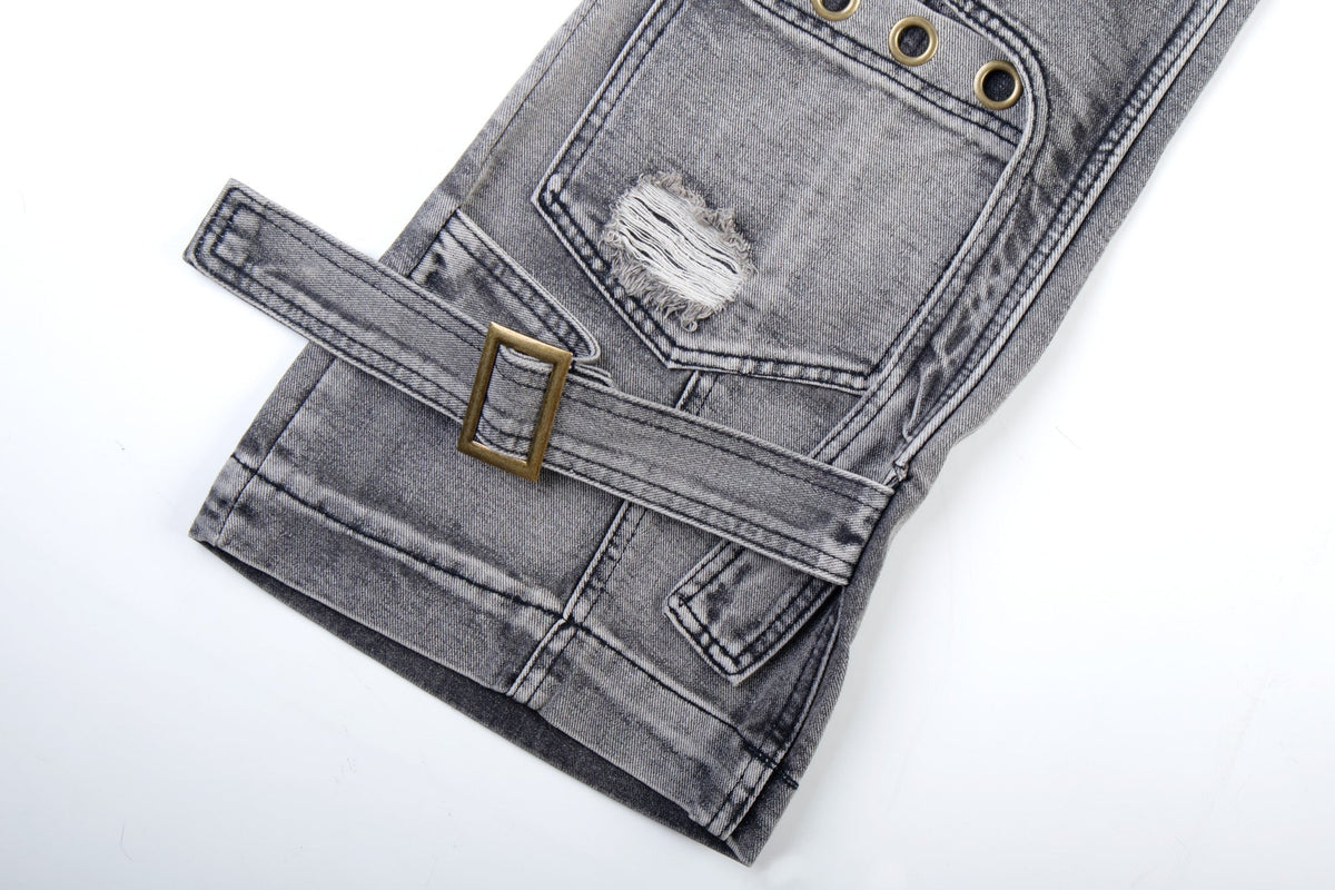 Madxmarx Distressed Flare Jeans