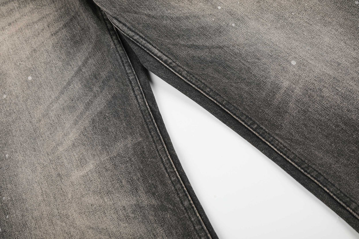 Madxmarx Rhinestone Washed Wide-Leg Jeans