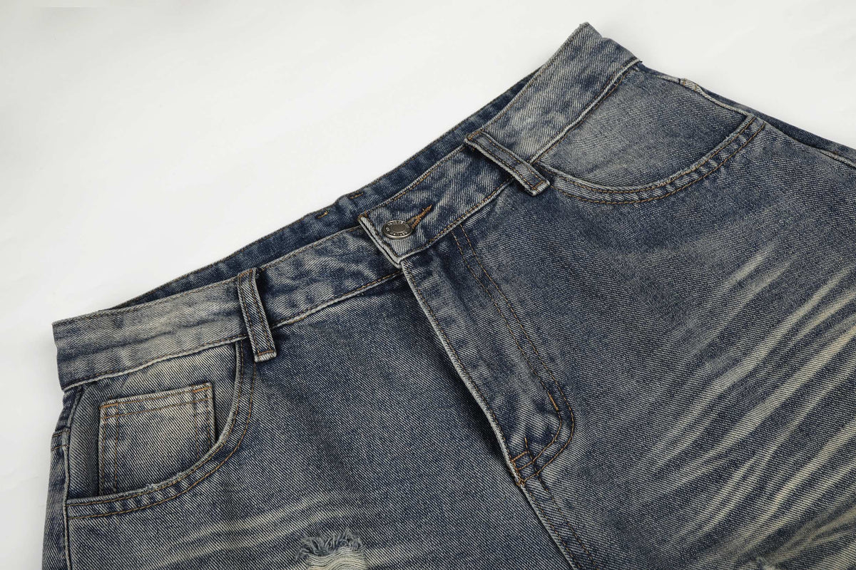Madxmarx Distressed Wide-Leg Jeans