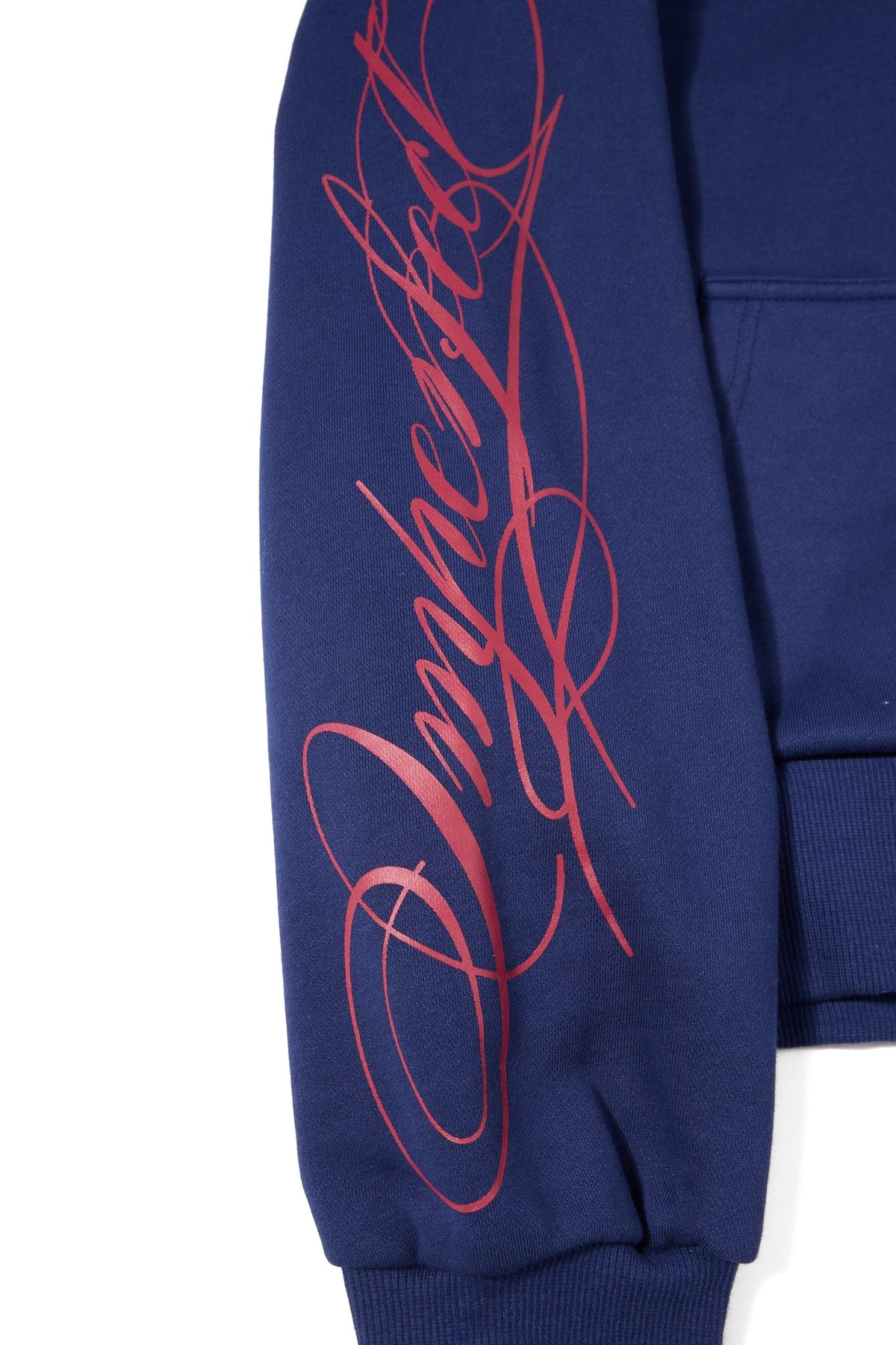 Madxmarx Script Sleeve Zip-Up Hoodie
