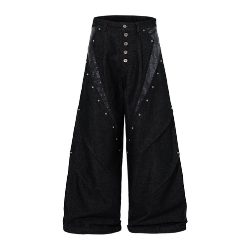 Madxmarx Panel-Detail Weit geschnittene Jeans - M / Schwarz