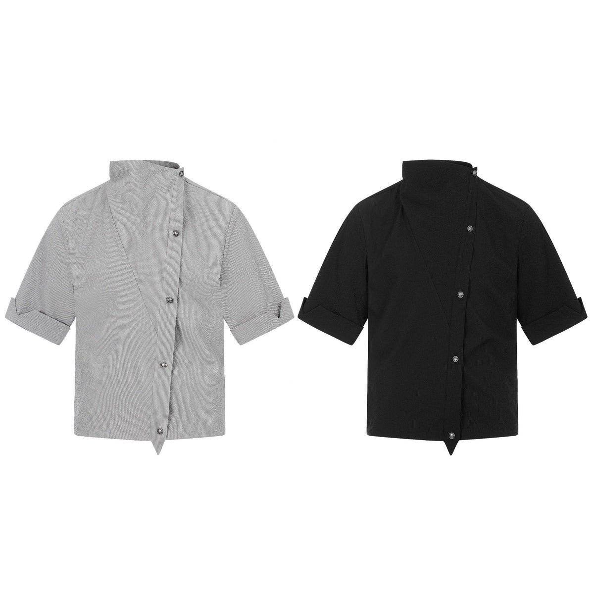Madxmarx “Asymmetrical Stand-Collar Shirt”