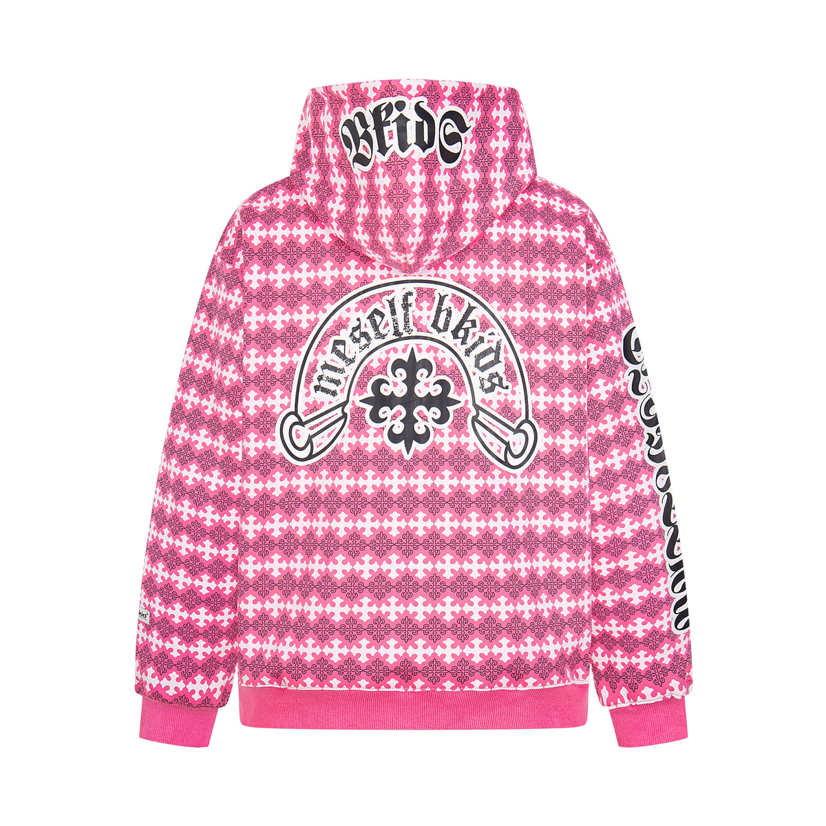 Madxmarx Gothic Pattern Full-Zip Hoodie