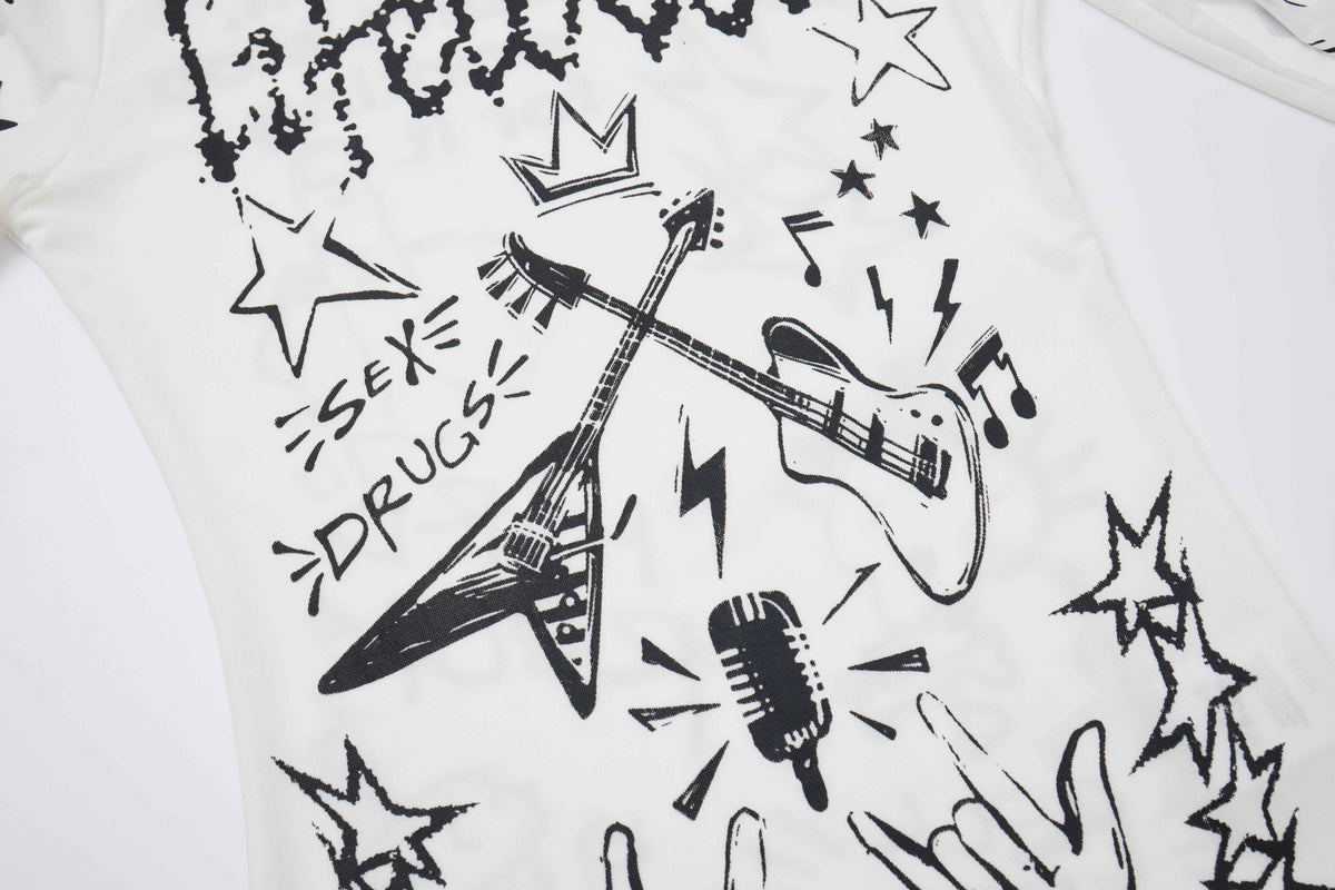 Madxmarx Graphic Long Sleeve Top