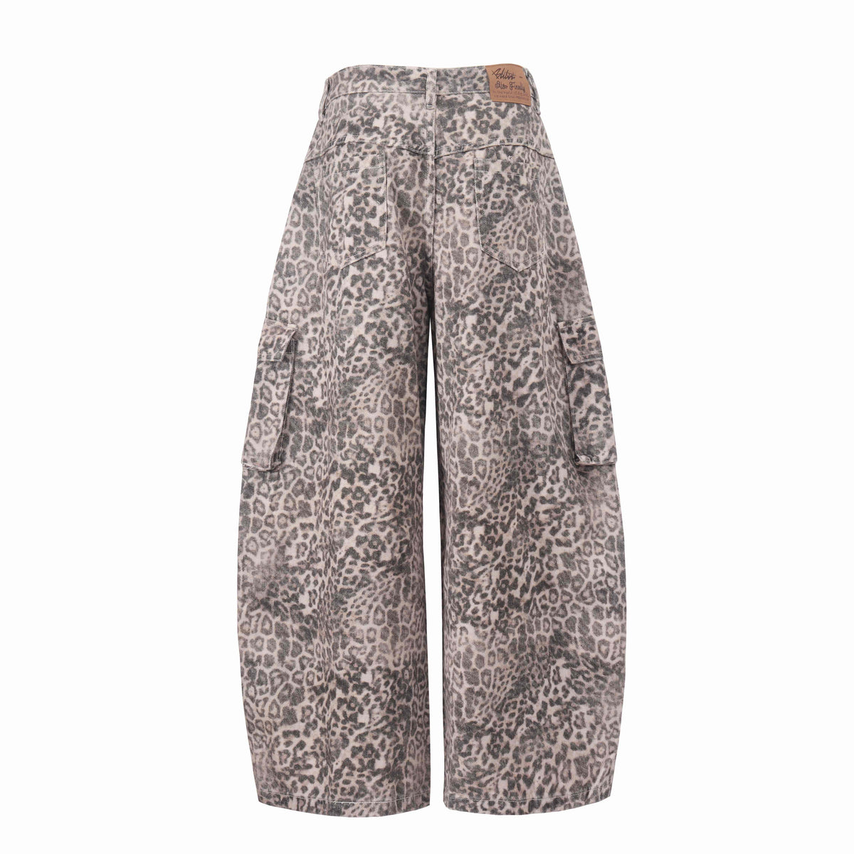 Madxmarx Leopard Cargo Baggy Jeans