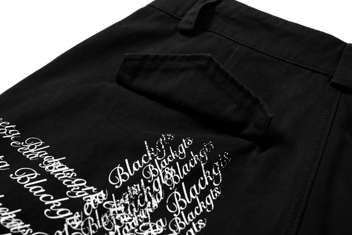 Madxmarx Cross Lettering Cargo Pants
