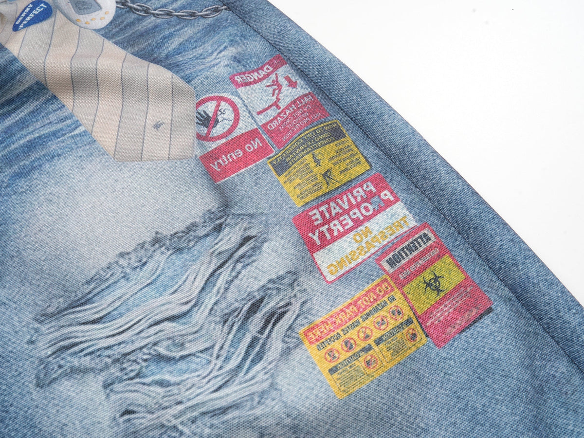 Pantalon en jean trompe-l'œil multicouche Madxmarx