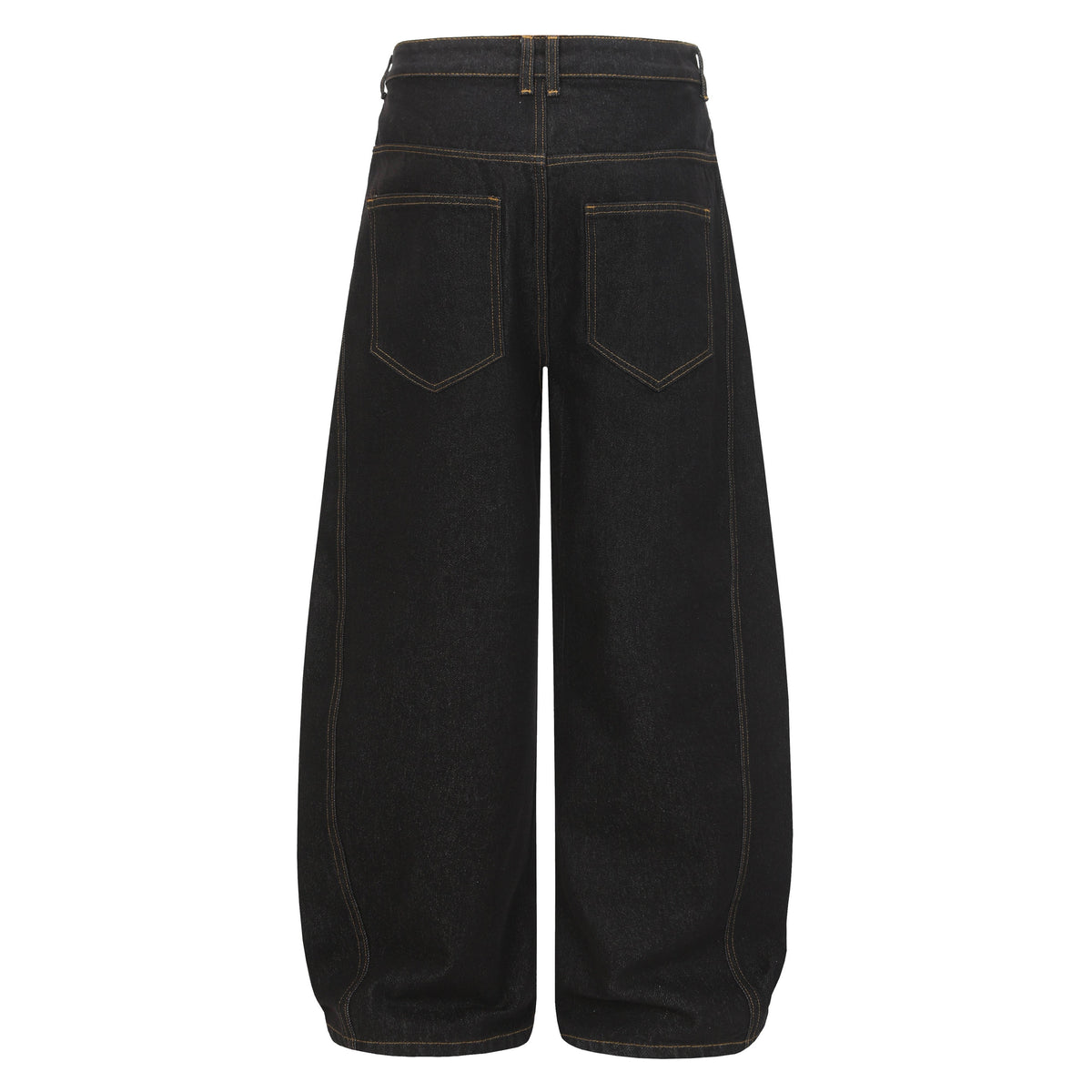 Pantalon large en jean à boutons asymétriques Madxmarx