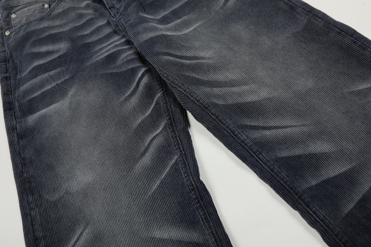 Madxmarx Washed Corduroy Wide-Leg Pants