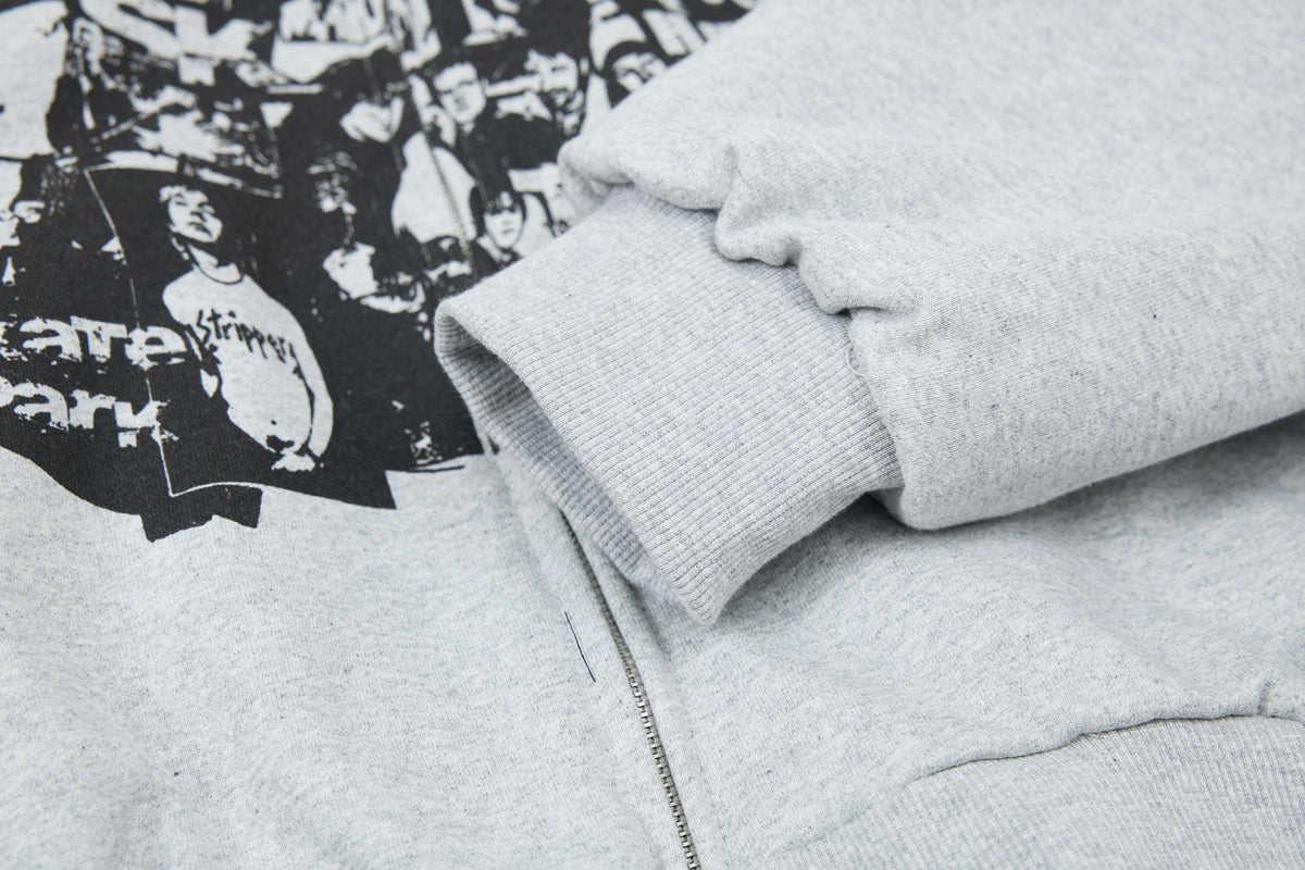 Madxmarx Retro Collage Print Zip Hoodie