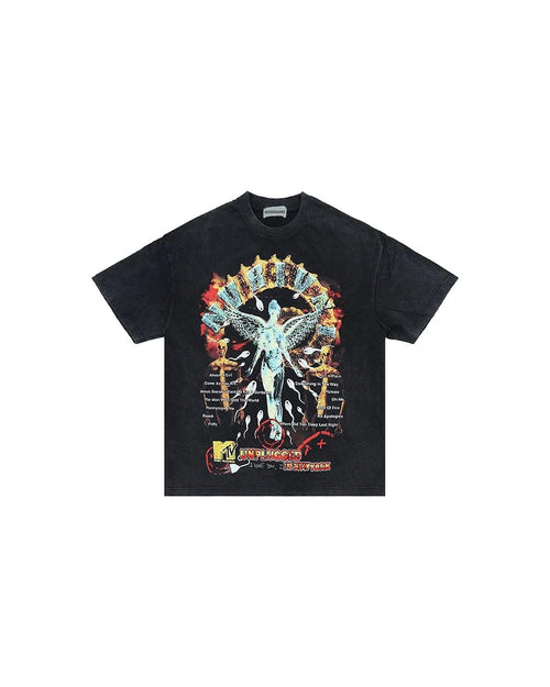 T-shirt grafica Inferno Angel - M / nero