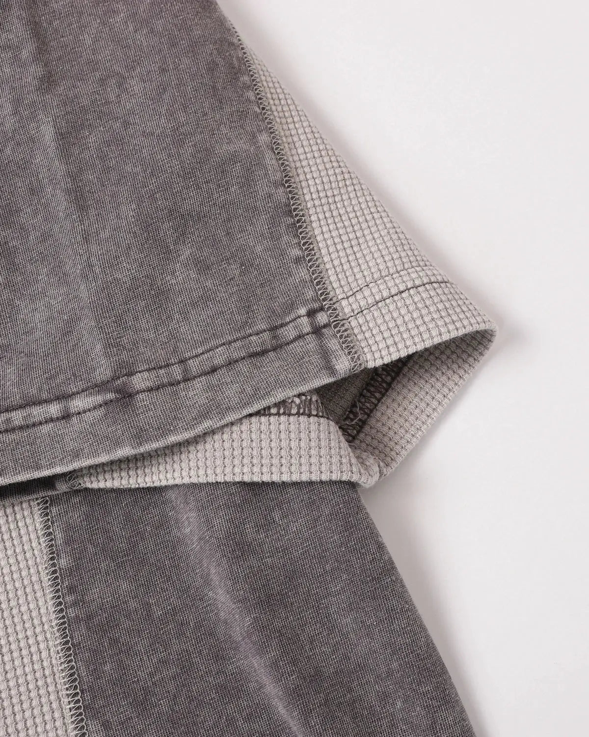 Textured Patchwork Washed T-Shirt