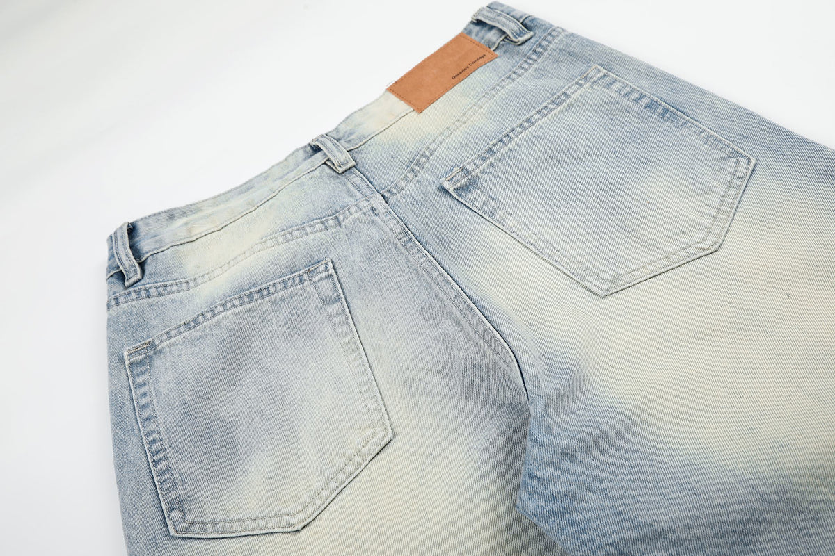 Madxmarx Vintage Washed Wide-Leg Jeans