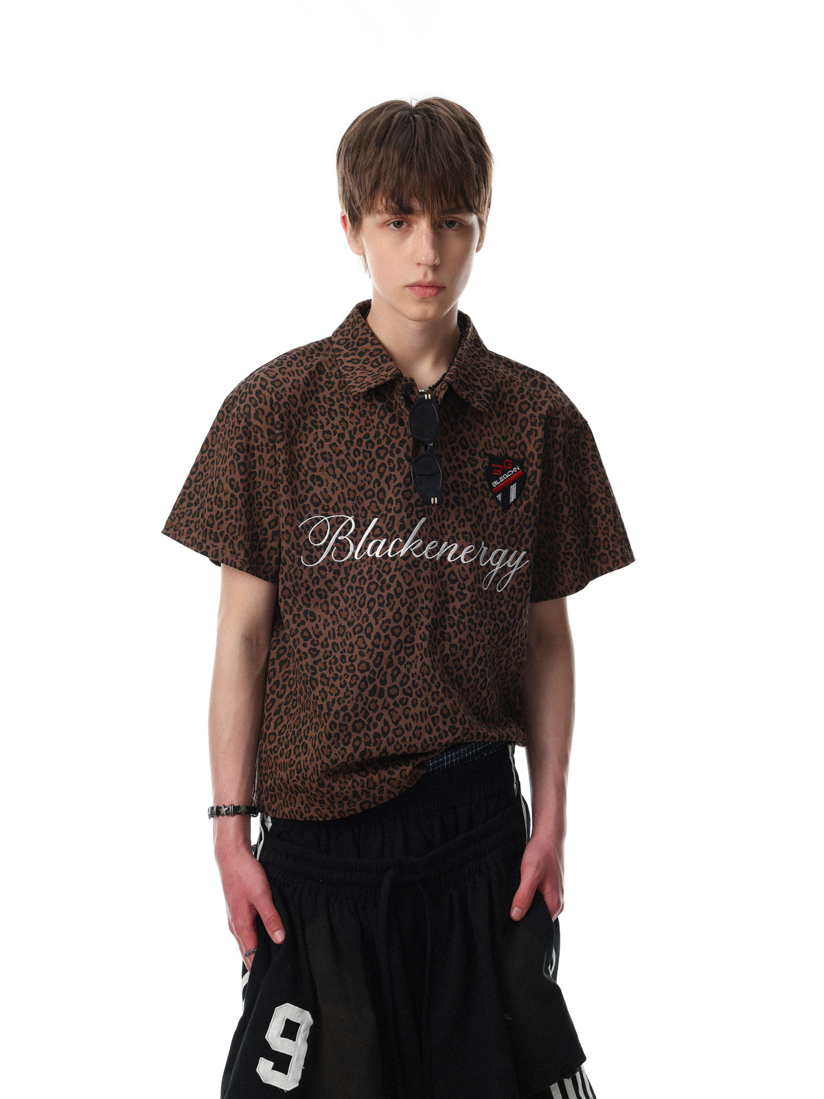 Madxmarx “Leopard Script Polo Tee”
