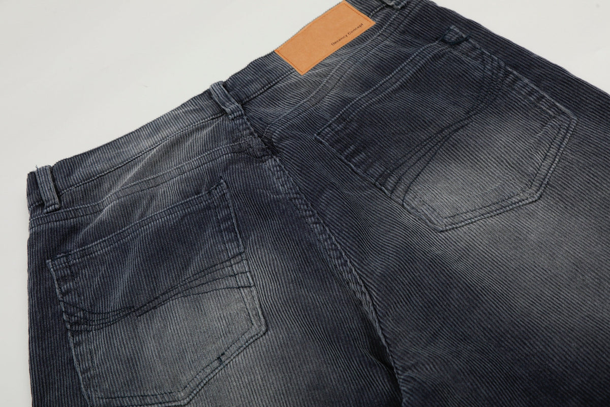 Madxmarx Washed Corduroy Wide-Leg Pants
