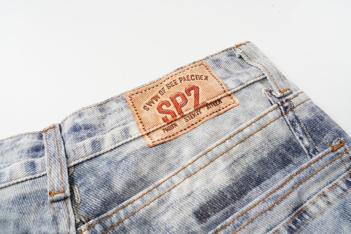 Madxmarx Distressed Patchwork Jeans