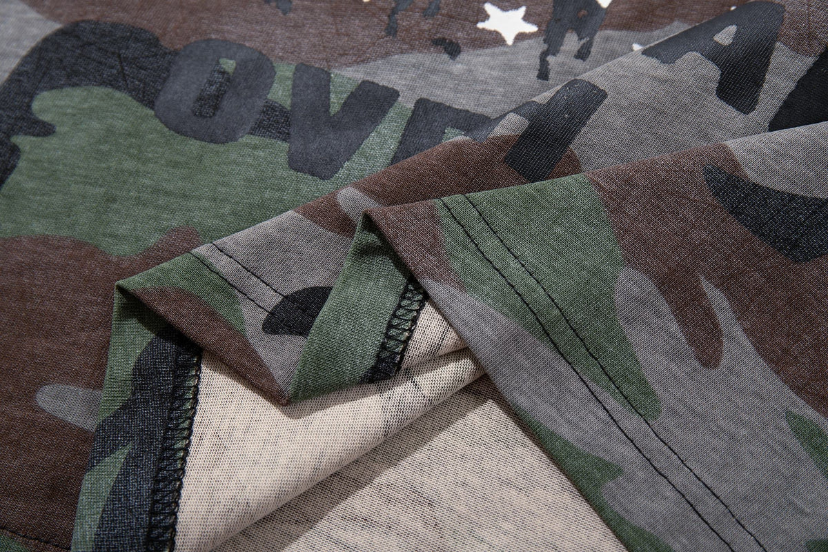 Madxmarx Camo Cross Graphic Long Sleeve Tee