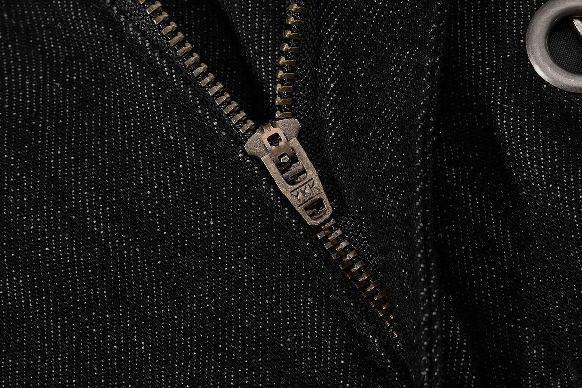 Madxmarx Nietenkette-Hose mit weitem Bein aus Denim