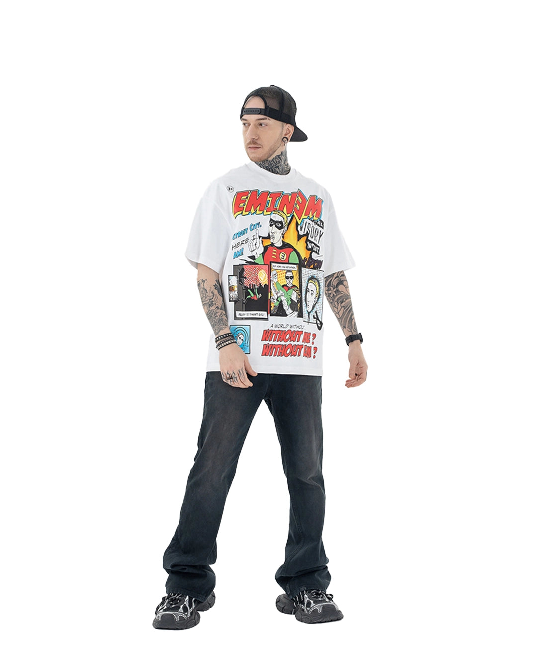 Camiseta gráfica con parodia de Eminem