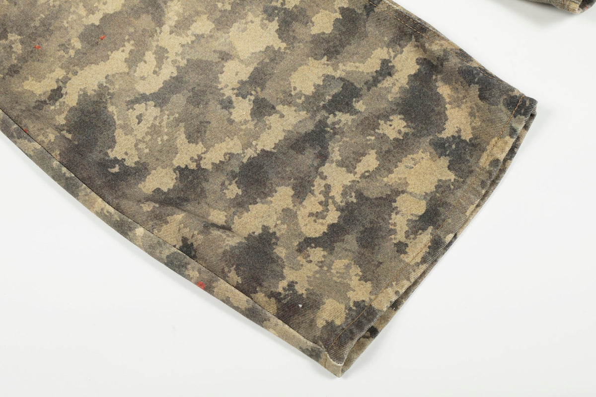 Pantalon en jean large à patchwork camouflage Madxmarx