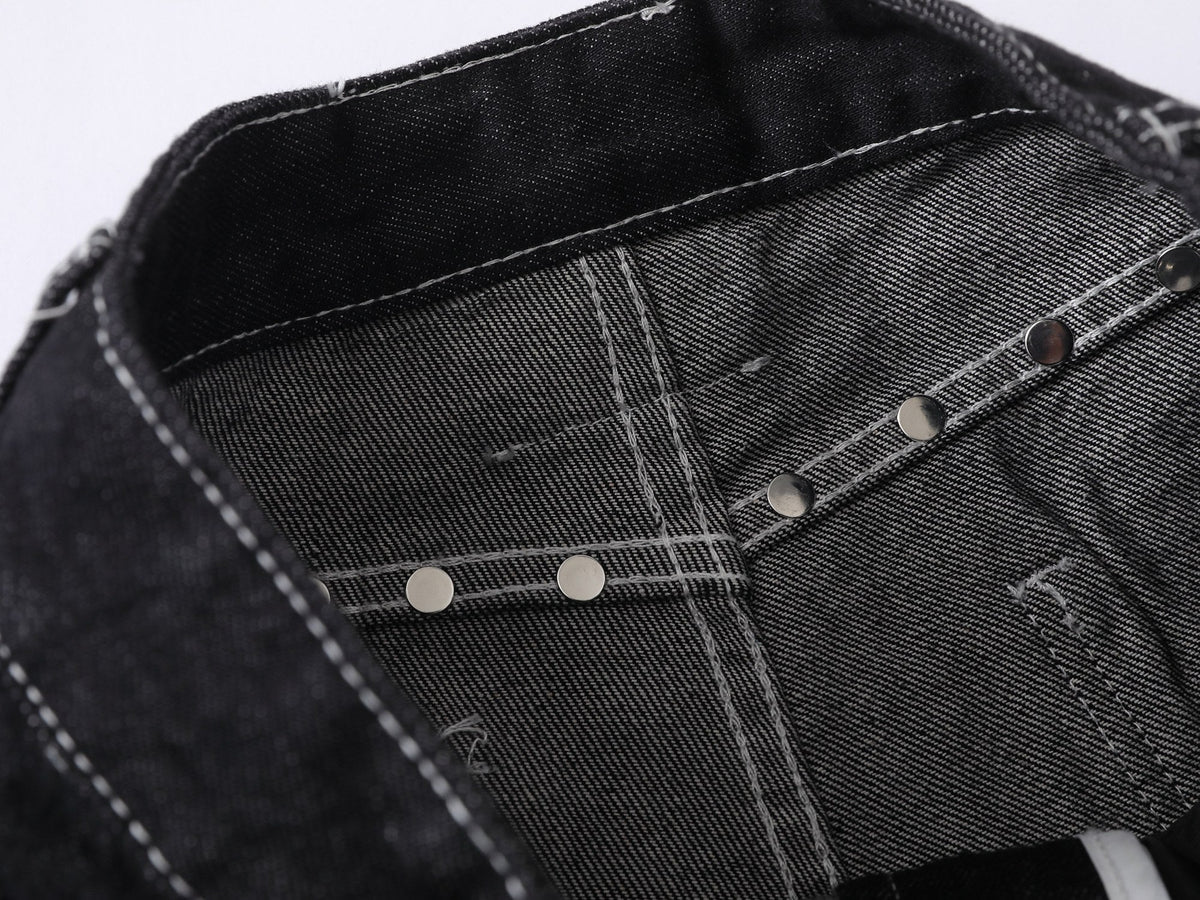 Madxmarx “Angel Wing Wide-Leg Denim Jeans”