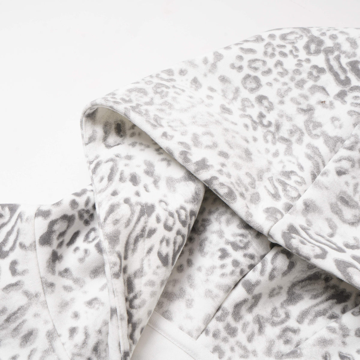 Madxmarx Leopard Print Zip-Up Hoodie