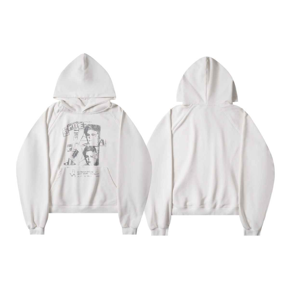 Madxmarx Portrait Graphic Pullover Hoodie