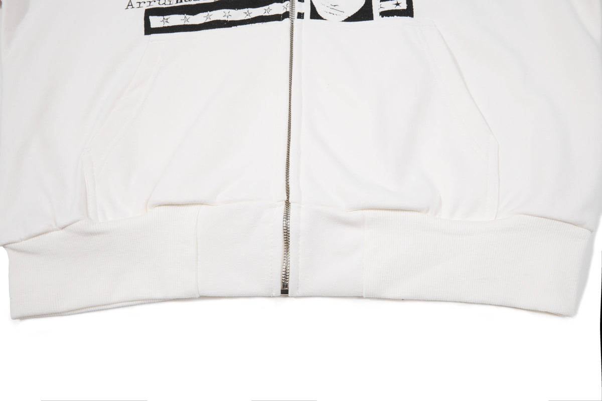 Madxmarx Star Sleeve Graphic Zip-Up Hoodie