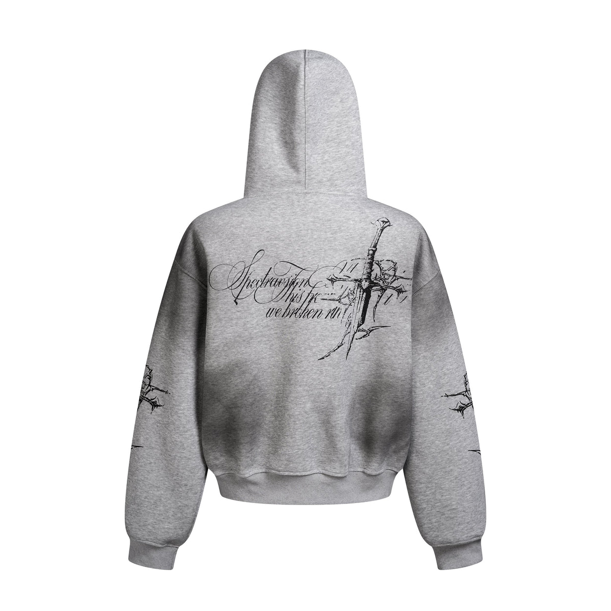 Madxmarx Gothic Cross Zip Hoodie