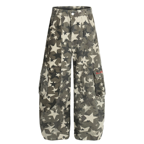 Madxmarx Star Camo Cargo Pants - S / Camo