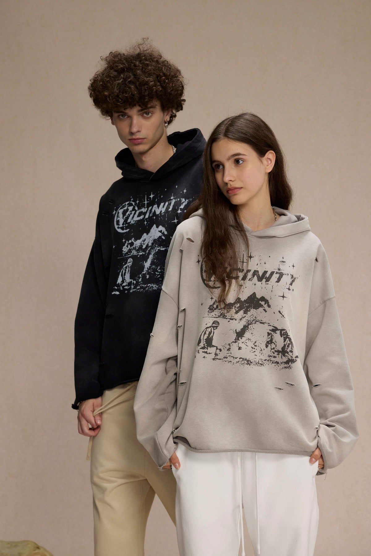 Madxmarx Graphic Distressed Hoodie