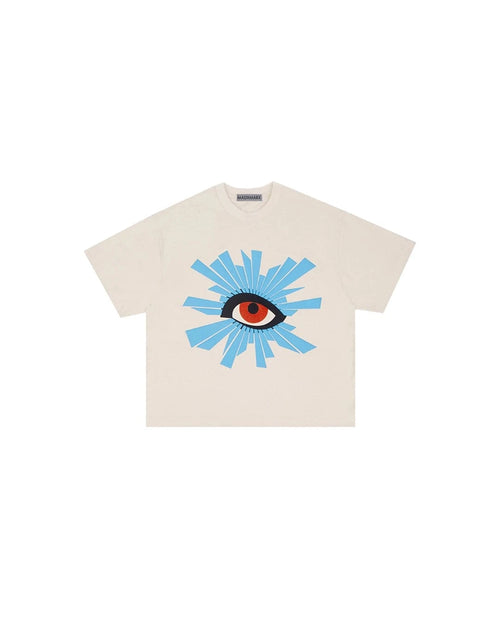 Ein-Auge-Grafik-T-Shirt - M / Beige