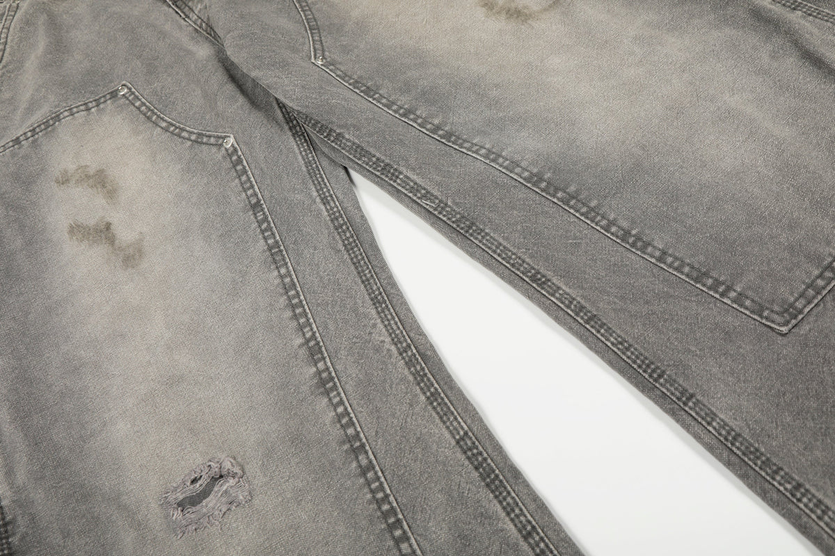 Madxmarx Gewaschene Utility-Jeans im Used-Look
