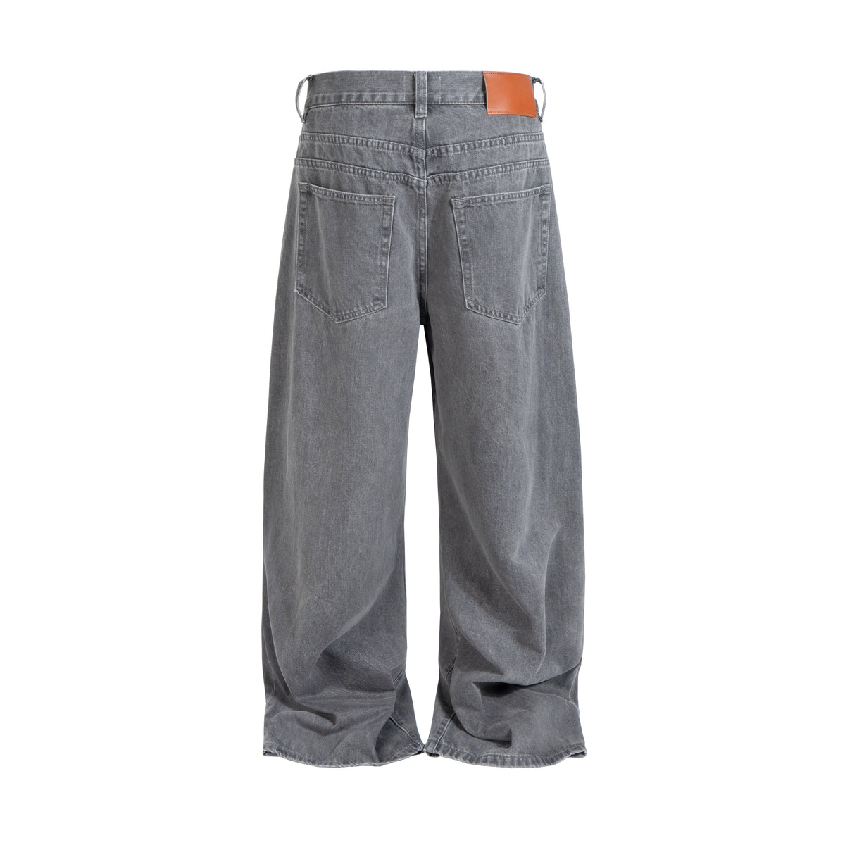 Madxmarx Button-Fly Washed Denim Pants